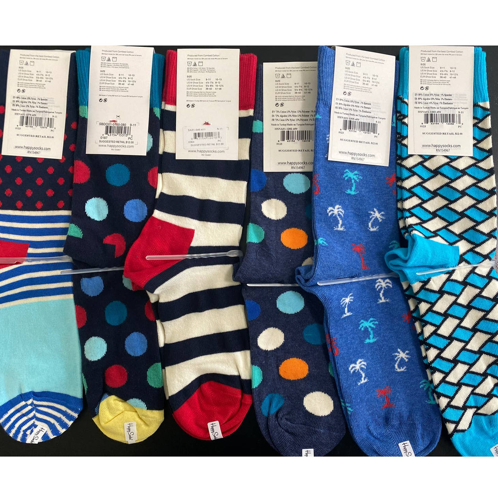 Happy Socks - 6 pairs - NEW - Size: 9-11 LAST ONE! - Picture 4 of 11